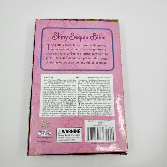 International Children's Bible Shiny Sequin Pink Colorful Holy Bible - Picture 4 of 10